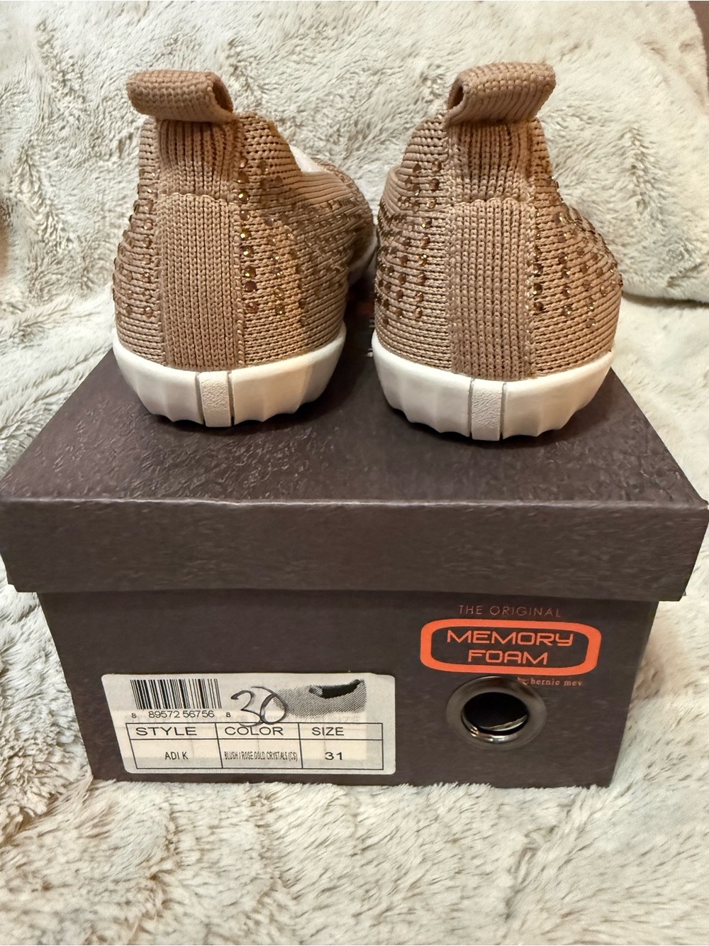 bernie mev. Kids Dress Shoes Tan Knit Slip-On Sneakers